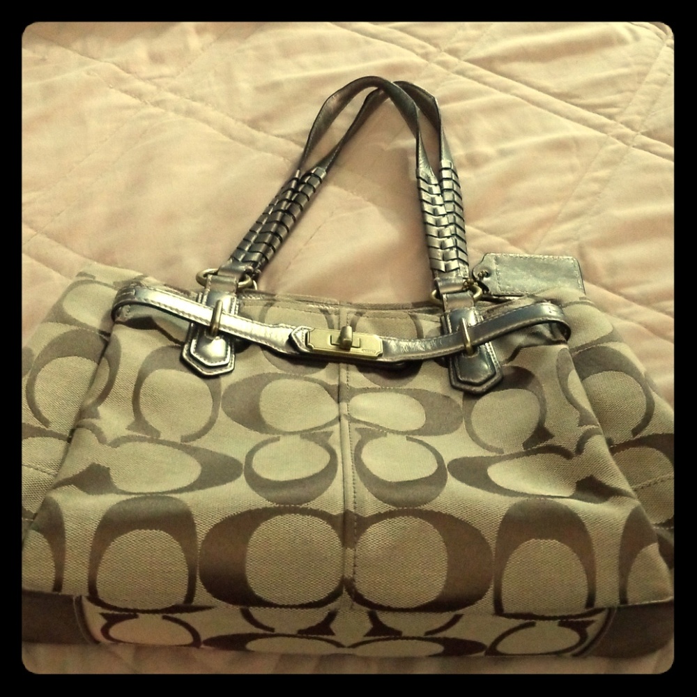 Gold Signature Coach Purse